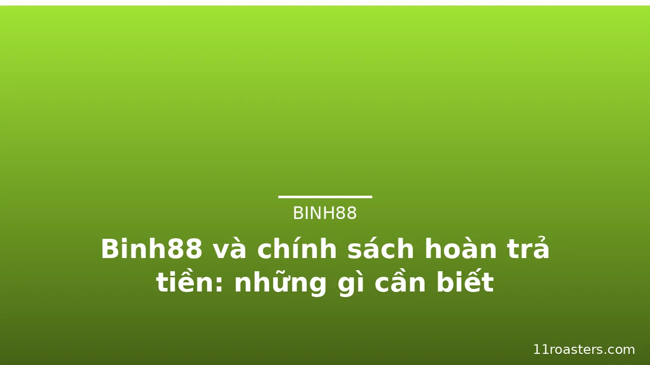 Binh88 và chính sách hoàn trả tiền: những gì cần biết — binh88 · ảnh 1