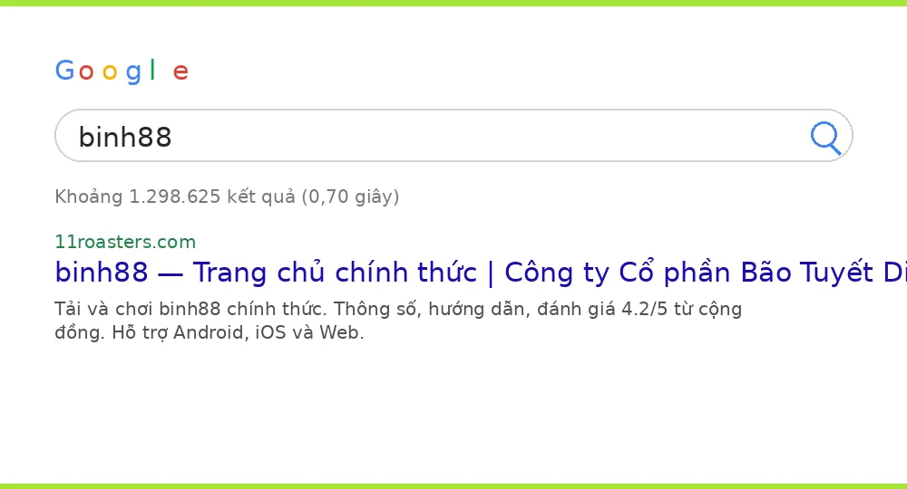 Cách tìm binh88 trên Google